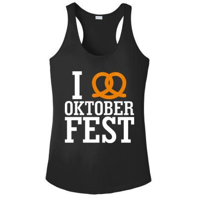 I Heart Oktoberfest Pretzel Ladies PosiCharge Competitor Racerback Tank