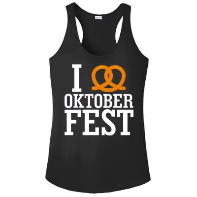 I Heart Oktoberfest Pretzel Ladies PosiCharge Competitor Racerback Tank