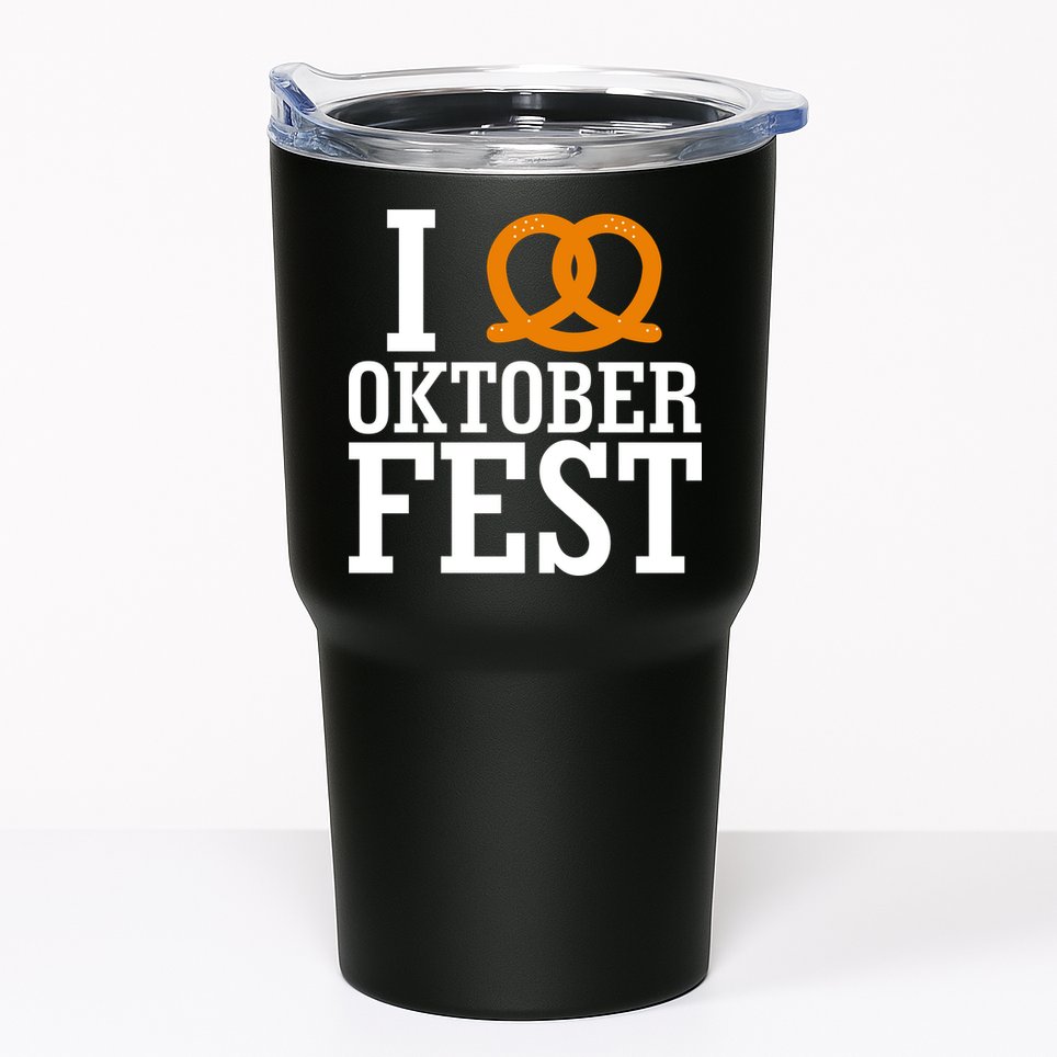 I Heart Oktoberfest Pretzel Tumbler