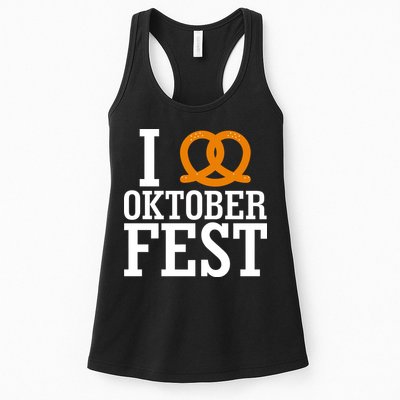 I Heart Oktoberfest Pretzel Womens Tank Top