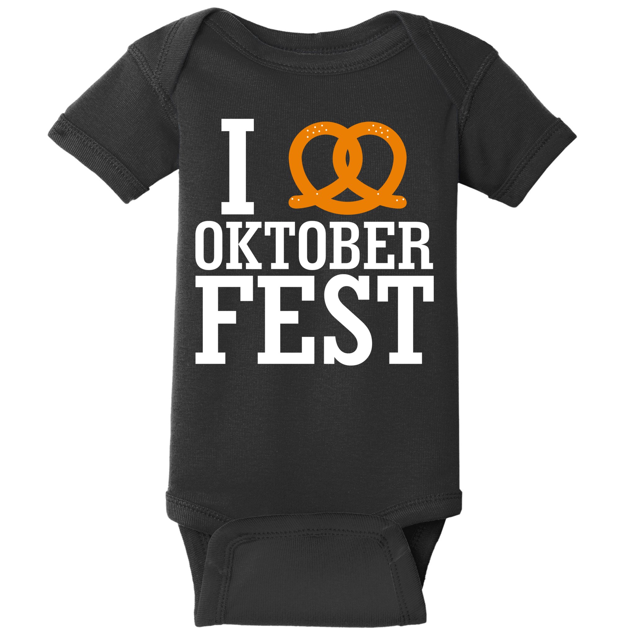 I Heart Oktoberfest Pretzel Baby Bodysuit