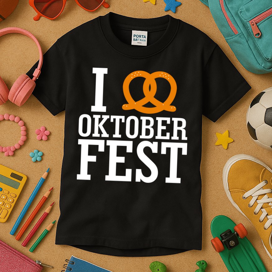 I Heart Oktoberfest Pretzel Kids T-Shirt