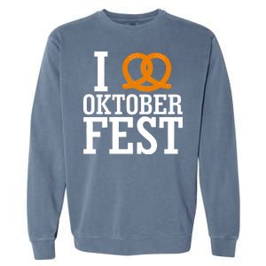 I Heart Oktoberfest Pretzel Garment-Dyed Sweatshirt