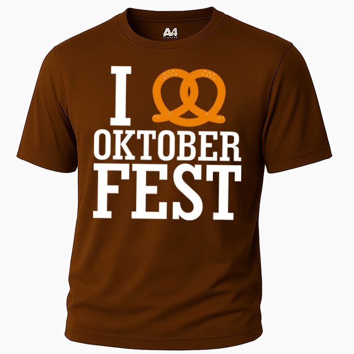 I Heart Oktoberfest Pretzel Cooling Performance Crew T-Shirt