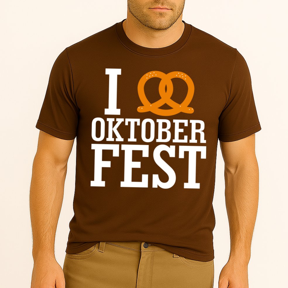 I Heart Oktoberfest Pretzel Cooling Performance Crew T-Shirt