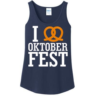 I Heart Oktoberfest Pretzel Ladies Essential Tank