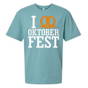 I Heart Oktoberfest Pretzel Sueded Cloud Jersey T-Shirt