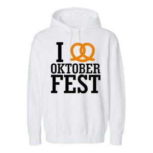 I Heart Oktoberfest Pretzel Garment-Dyed Fleece Hoodie