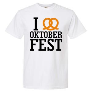 I Heart Oktoberfest Pretzel Garment-Dyed Heavyweight T-Shirt