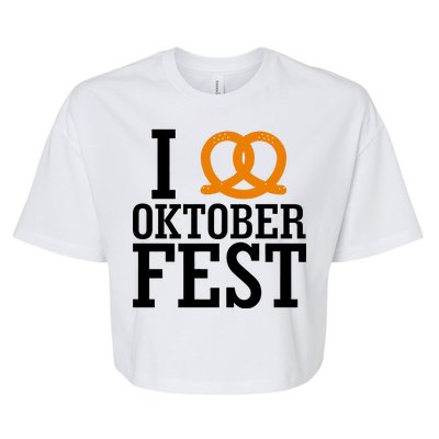 I Heart Oktoberfest Pretzel Bella+Canvas Jersey Crop Tee