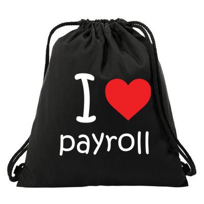 I Heart Payroll Drawstring Bag