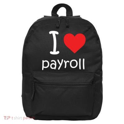 I Heart Payroll 16 in Basic Backpack