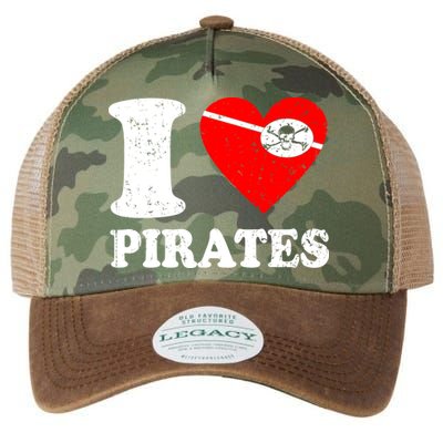 I Heart Pirates T-Shirt Legacy Tie Dye Trucker Hat