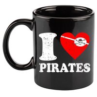 I Heart Pirates T-Shirt 11oz C Handle Ceramic Mug
