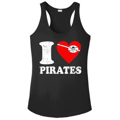 I Heart Pirates T-Shirt Ladies PosiCharge Competitor Racerback Tank