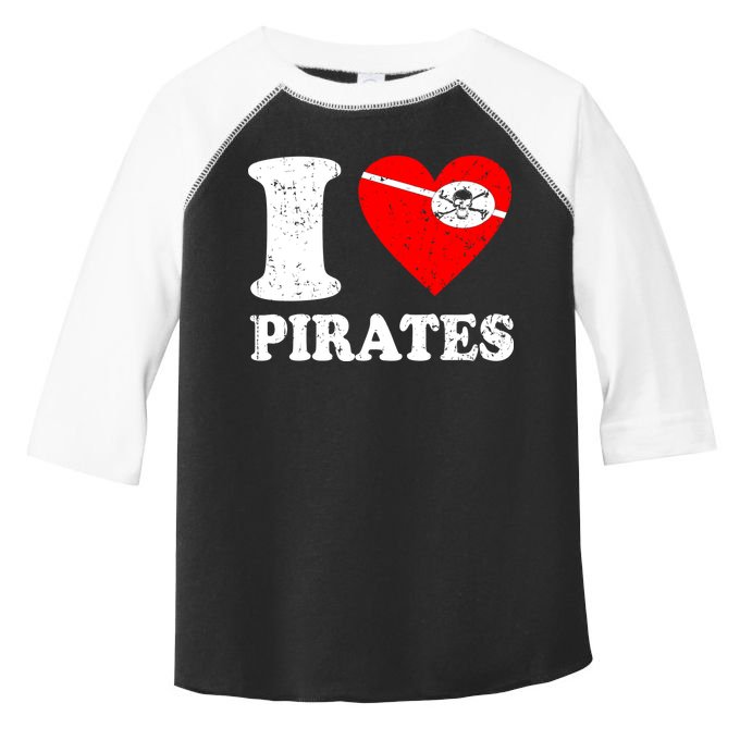 I Heart Pirates T-Shirt Toddler Fine Jersey T-Shirt