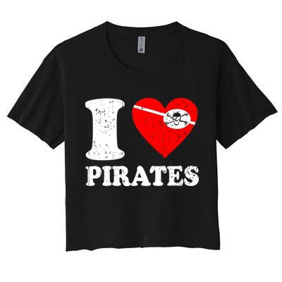 I Heart Pirates T-Shirt Crop Top