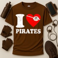 I Heart Pirates T-Shirt Cooling Performance Crew T-Shirt