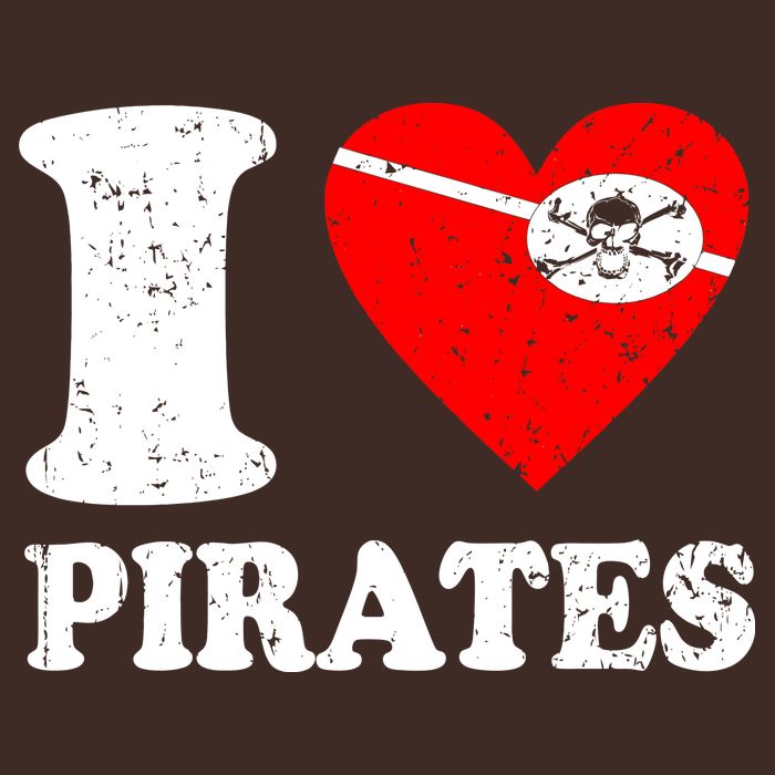 I Heart Pirates T-Shirt Cooling Performance Crew T-Shirt