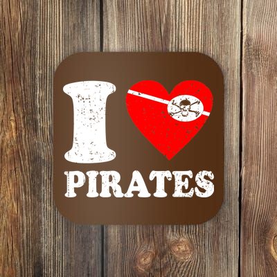 I Heart Pirates T-Shirt Coaster