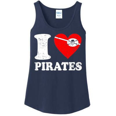 I Heart Pirates T-Shirt Ladies Essential Tank