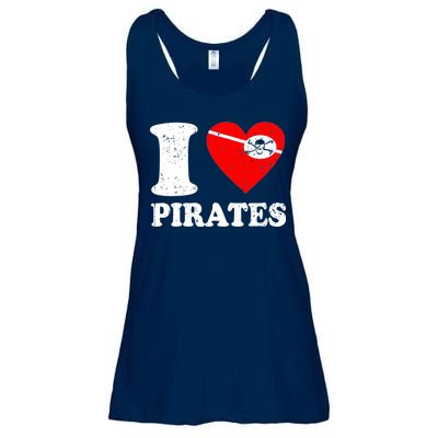 I Heart Pirates T-Shirt Ladies Essential Flowy Tank