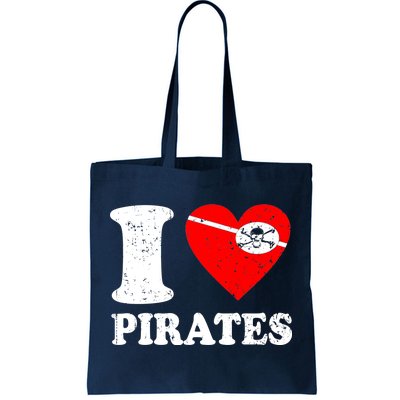 I Heart Pirates T-Shirt Tote Bag