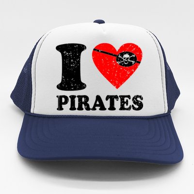 I Heart Pirates T-Shirt Trucker Hat