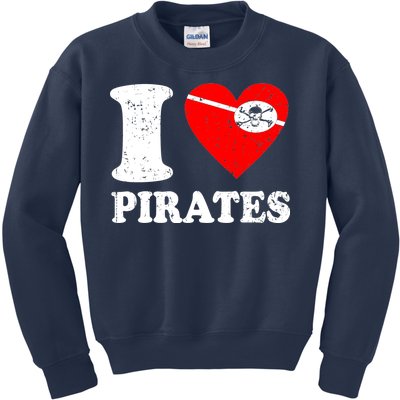 I Heart Pirates T-Shirt Kids Sweatshirt