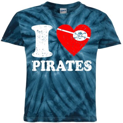 I Heart Pirates T-Shirt Kids Tie-Dye T-Shirt