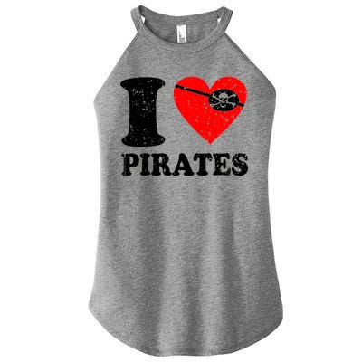 I Heart Pirates T-Shirt Women's Perfect Tri Rocker Tank