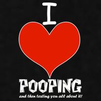 I Heart Pooping and Texting Ladies PosiCharge Tri-Blend Wicking Tank