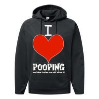 I Heart Pooping and Texting Performance Fleece Hoodie