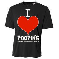 I Heart Pooping and Texting Cooling Performance Crew T-Shirt