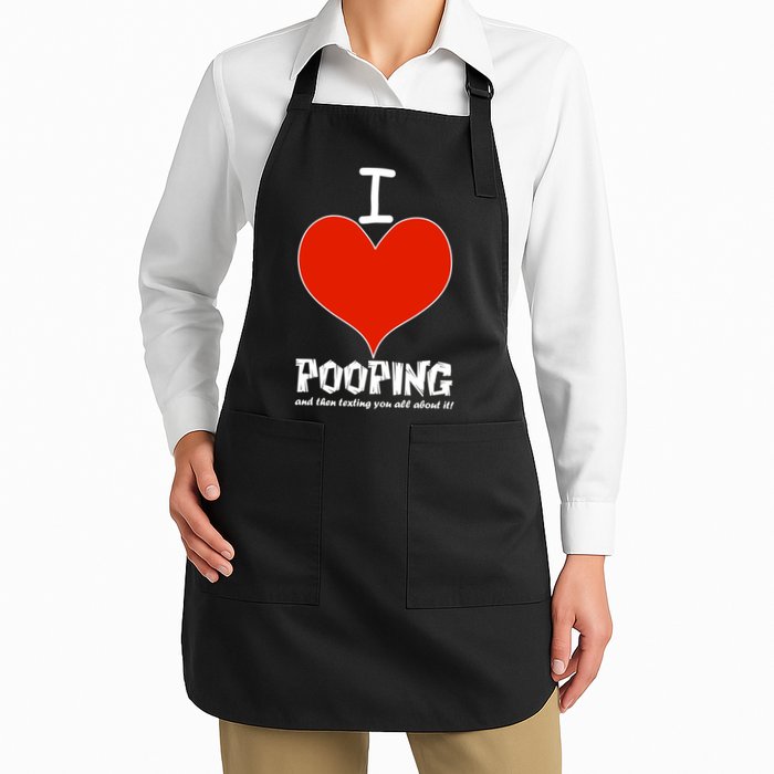 I Heart Pooping and Texting Apron