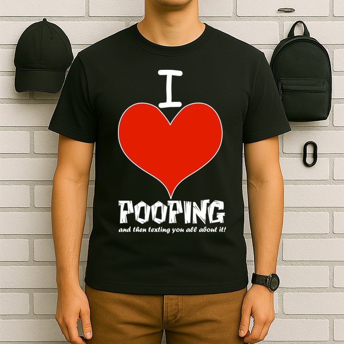 I Heart Pooping and Texting T-Shirt