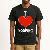 I Heart Pooping and Texting Tall T-Shirt
