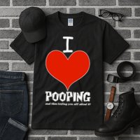 I Heart Pooping and Texting Tall T-Shirt