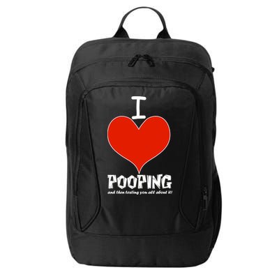 I Heart Pooping and Texting City Backpack