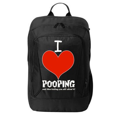 I Heart Pooping and Texting City Backpack