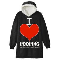 I Heart Pooping and Texting Hooded Wearable Blanket