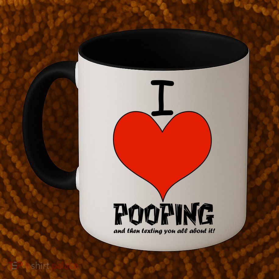 I Heart Pooping and Texting Mug