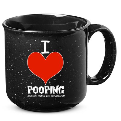 I Heart Pooping and Texting 15oz Campfire Ceramic Mug