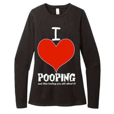 I Heart Pooping and Texting Womens CVC Long Sleeve Shirt