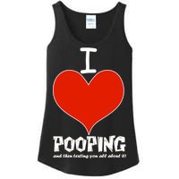 I Heart Pooping and Texting Ladies Essential Tank