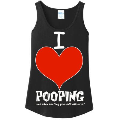 I Heart Pooping and Texting Ladies Essential Tank