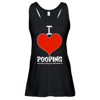 I Heart Pooping and Texting Ladies Essential Flowy Tank