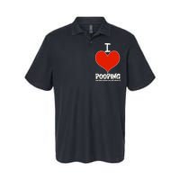 I Heart Pooping and Texting Softstyle Adult Sport Polo