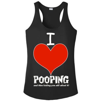 I Heart Pooping and Texting Ladies PosiCharge Competitor Racerback Tank