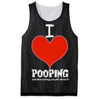 I Heart Pooping and Texting Mesh Reversible Basketball Jersey Tank